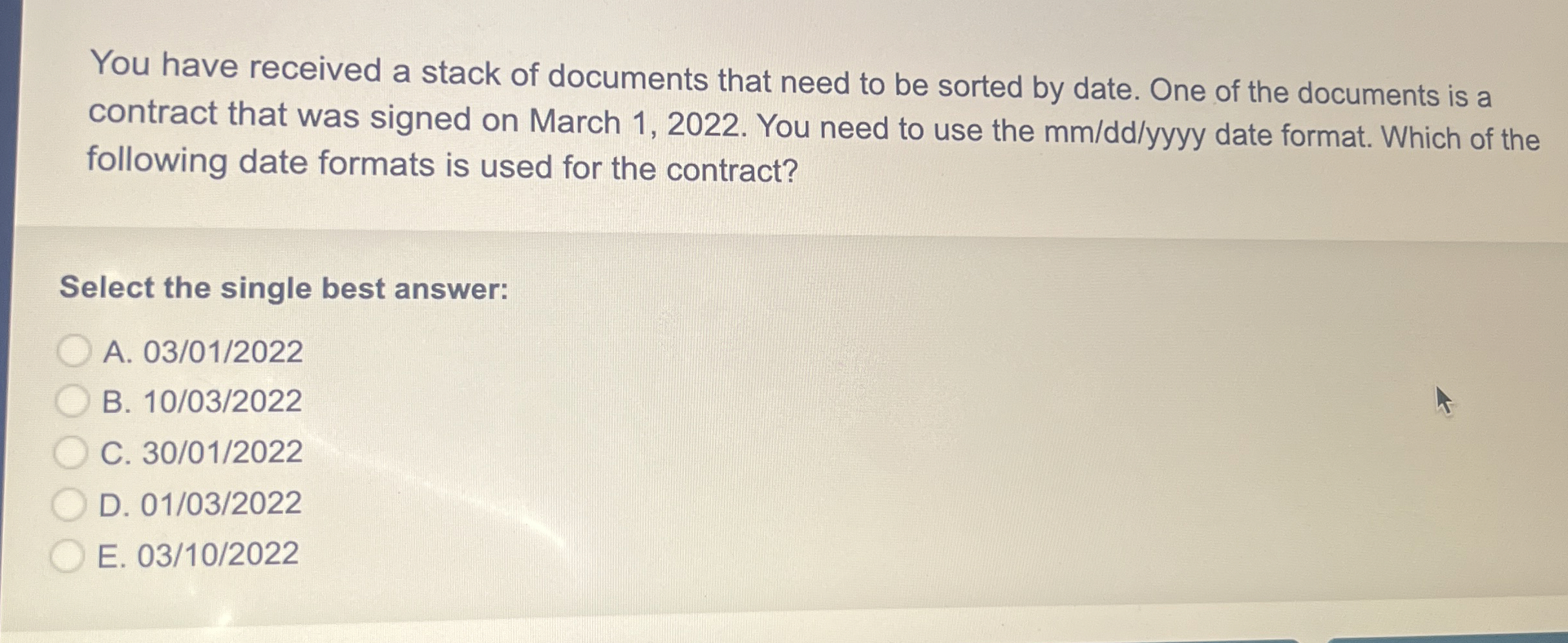 You have received a stack of documents that need