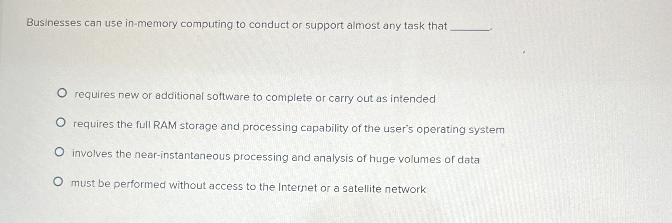 Businesses can use in - memory computing to