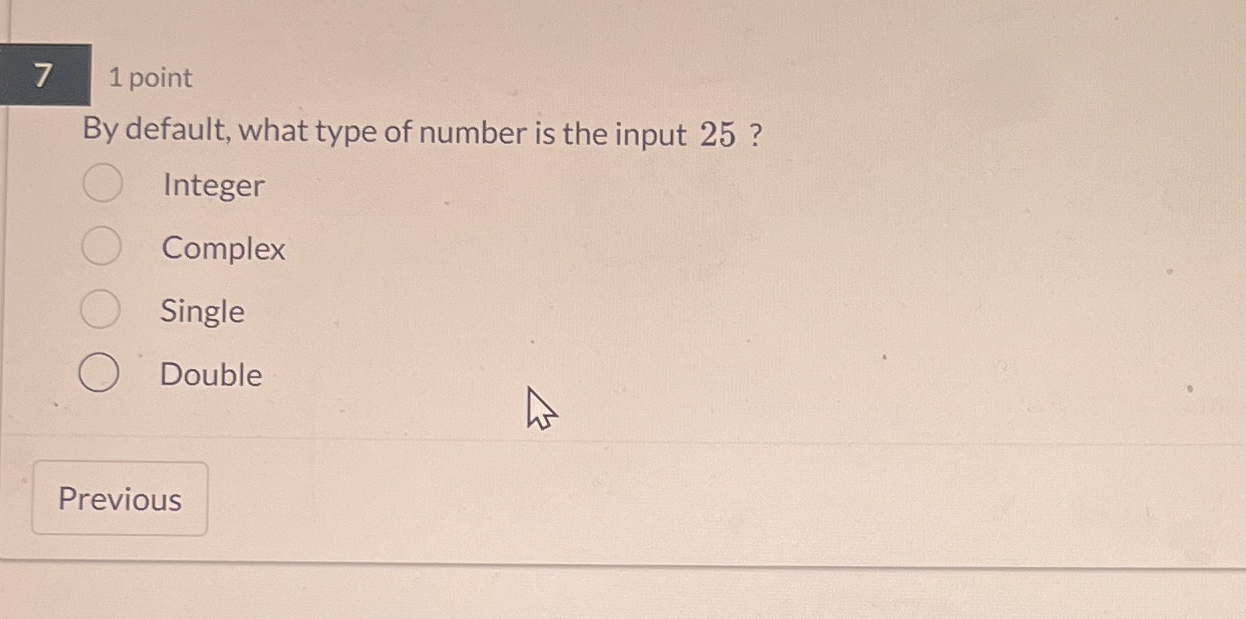 By default, what type of number is the input 2 5