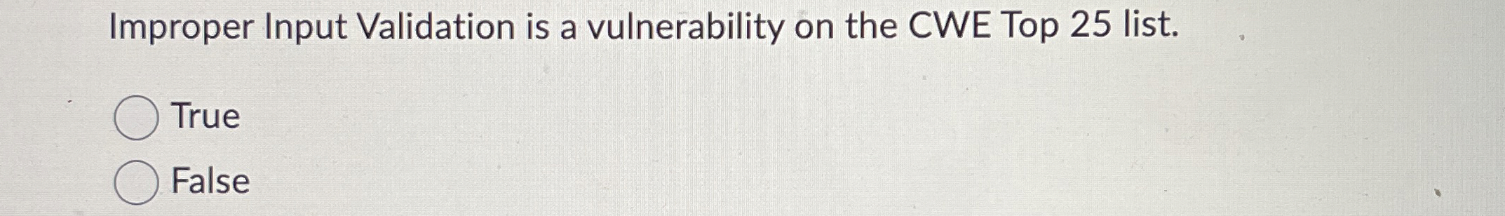 Improper Input Validation is a vulnerability on