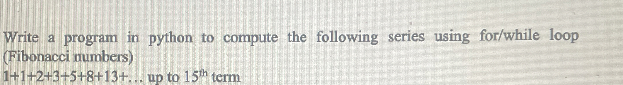 Write a program in python to compute the