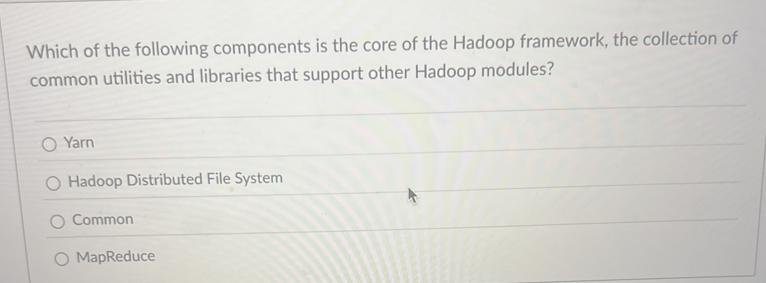Which of the following components is the core of