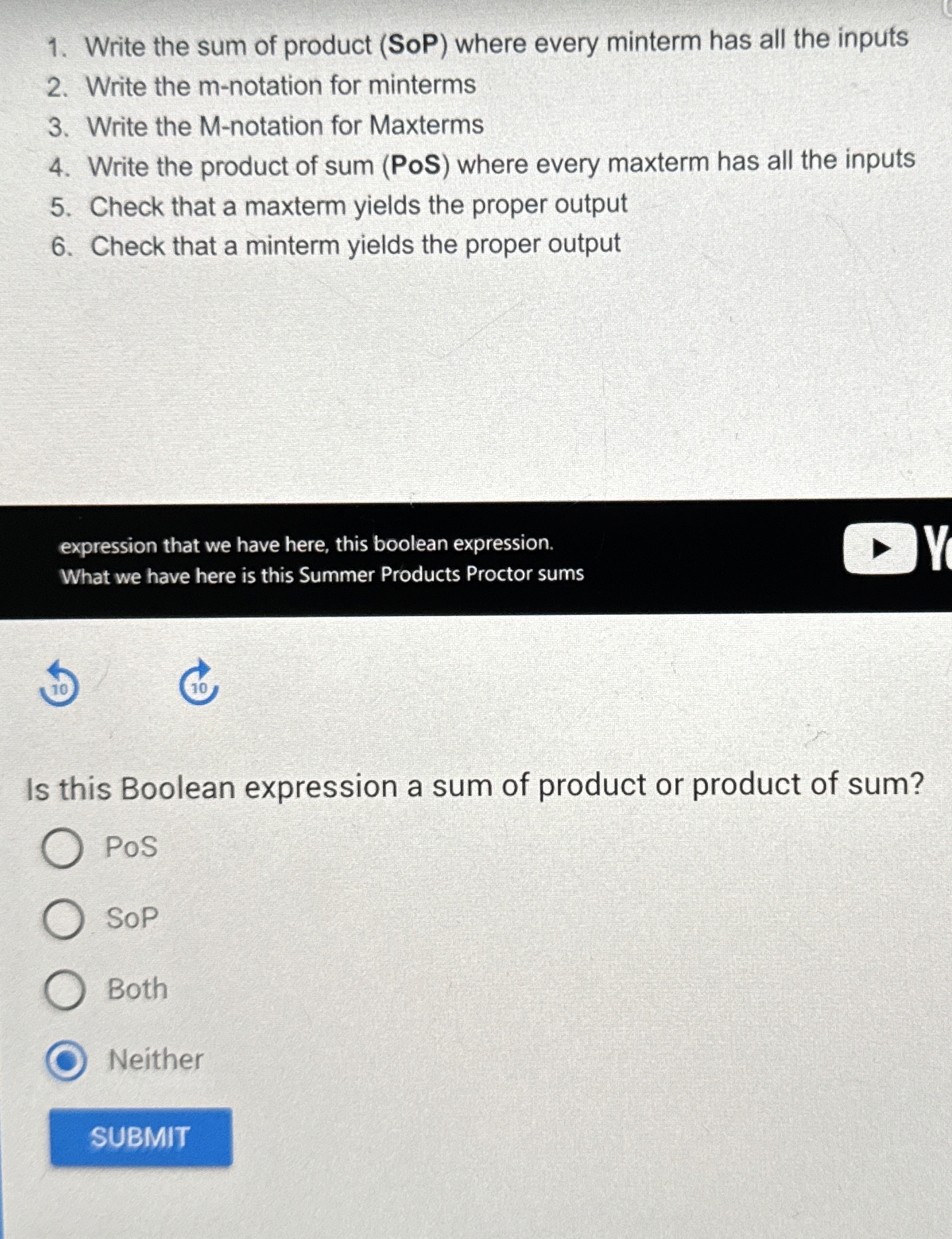 Is this Boolean expression a sum of product or