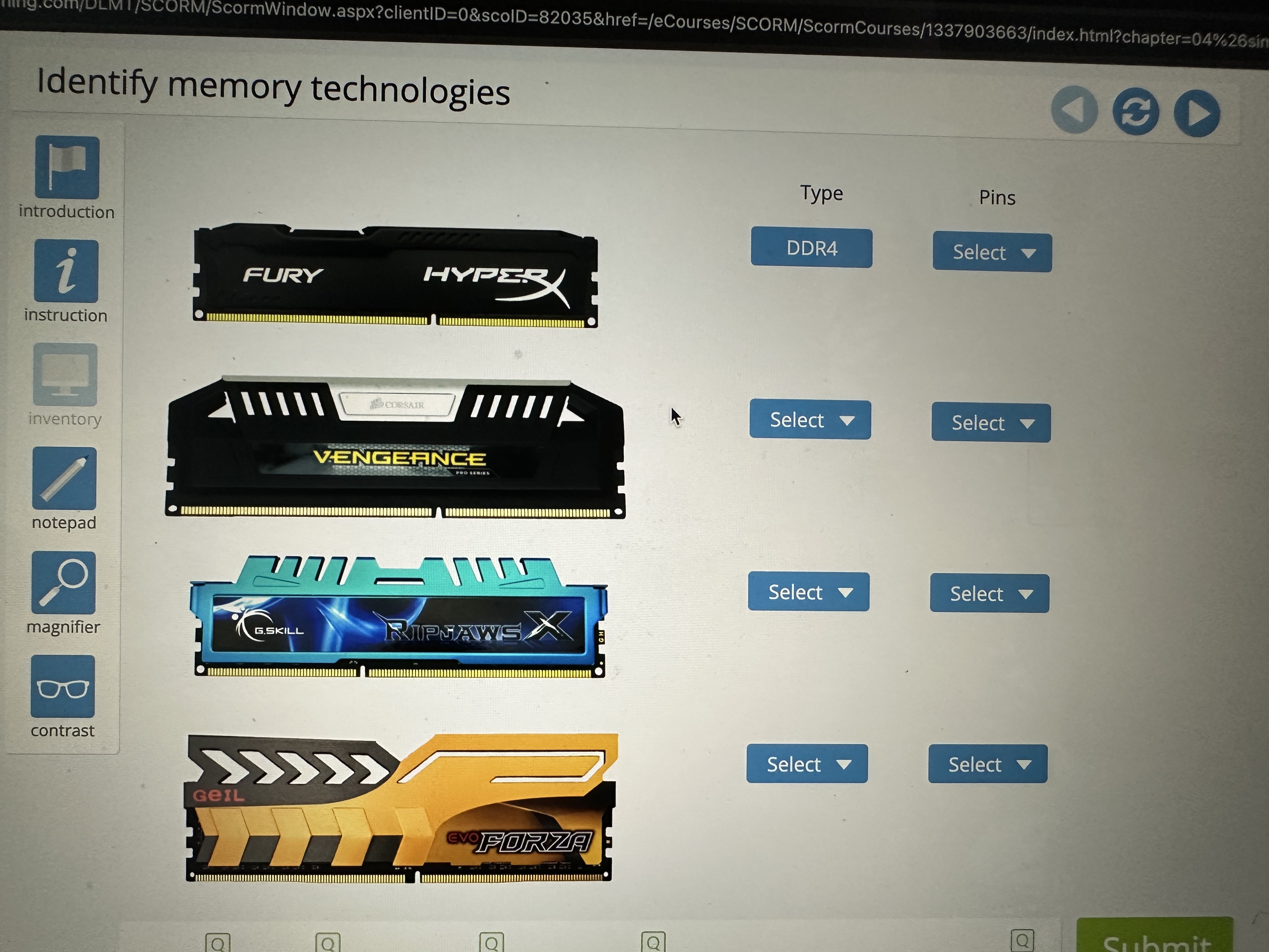Identify memory technologies introduction Type