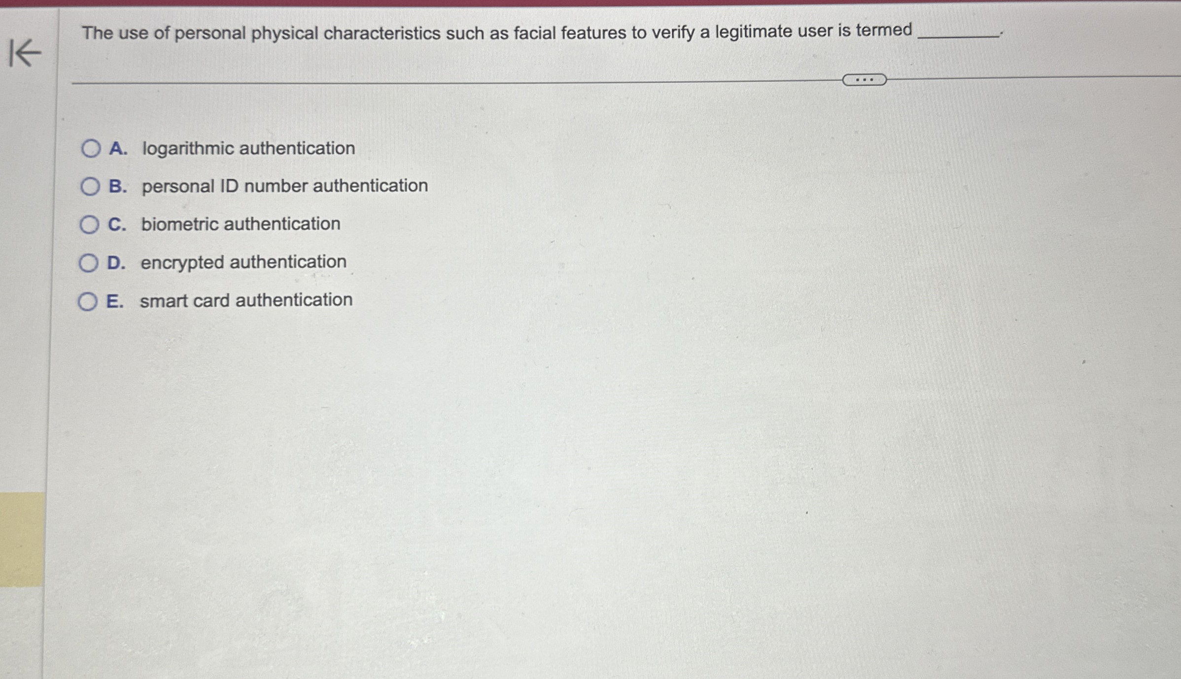 The use of personal physical characteristics such