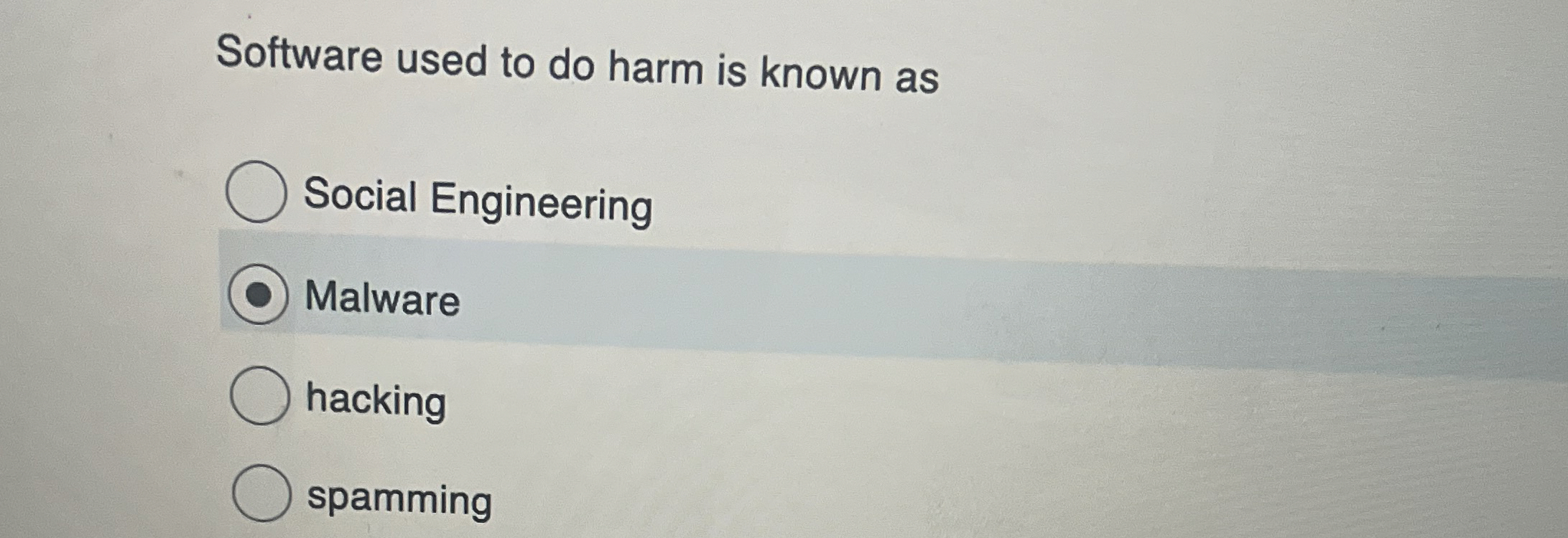 Software used to do harm is known as Social