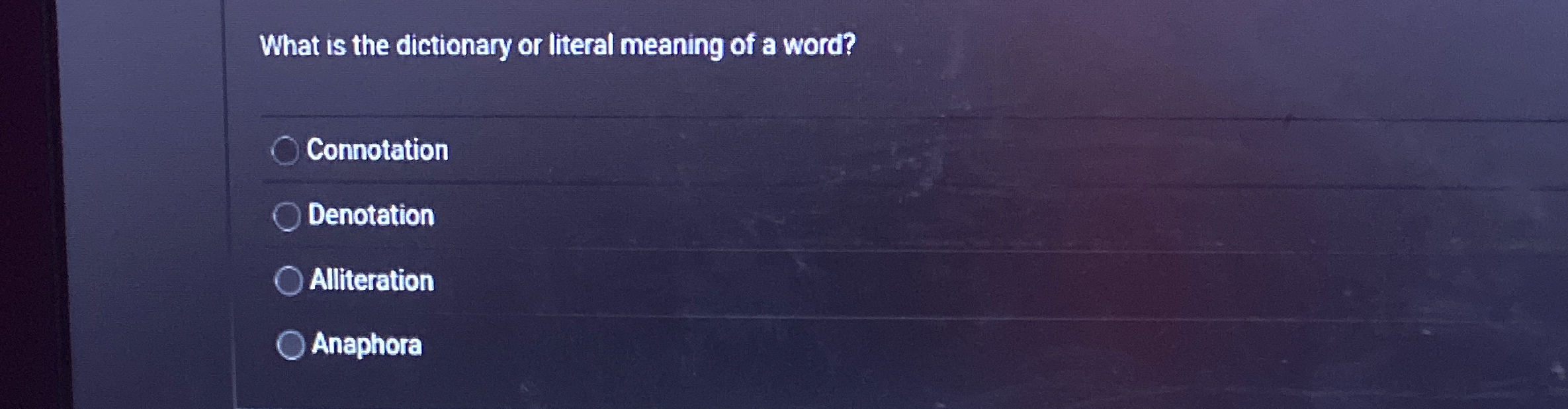 What is the dictionary or literal meaning of a