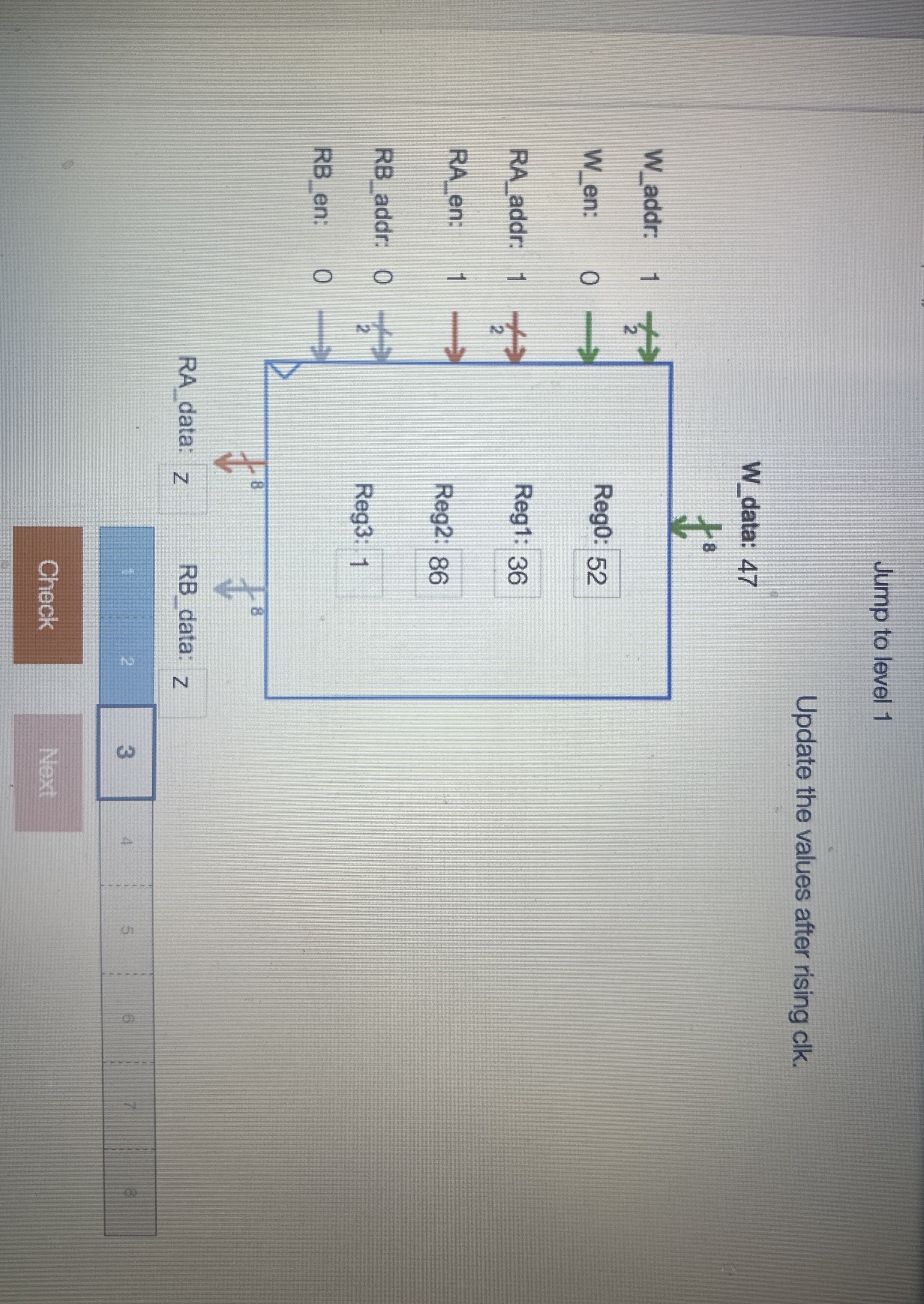 Jump to level 1 Update the values after rising