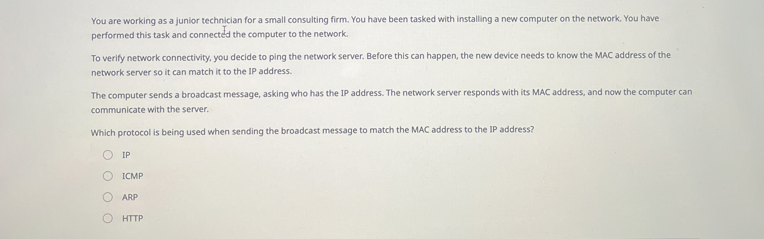 You are working as a junior technician for a