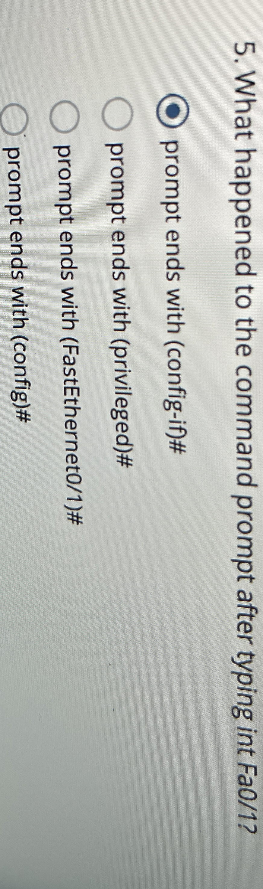 What happened to the command prompt after typing