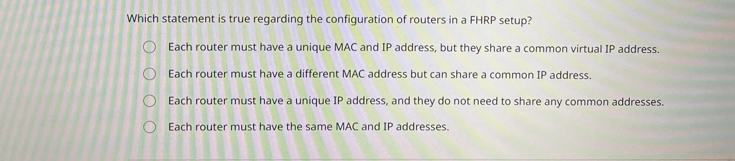 Which statement is true regarding the