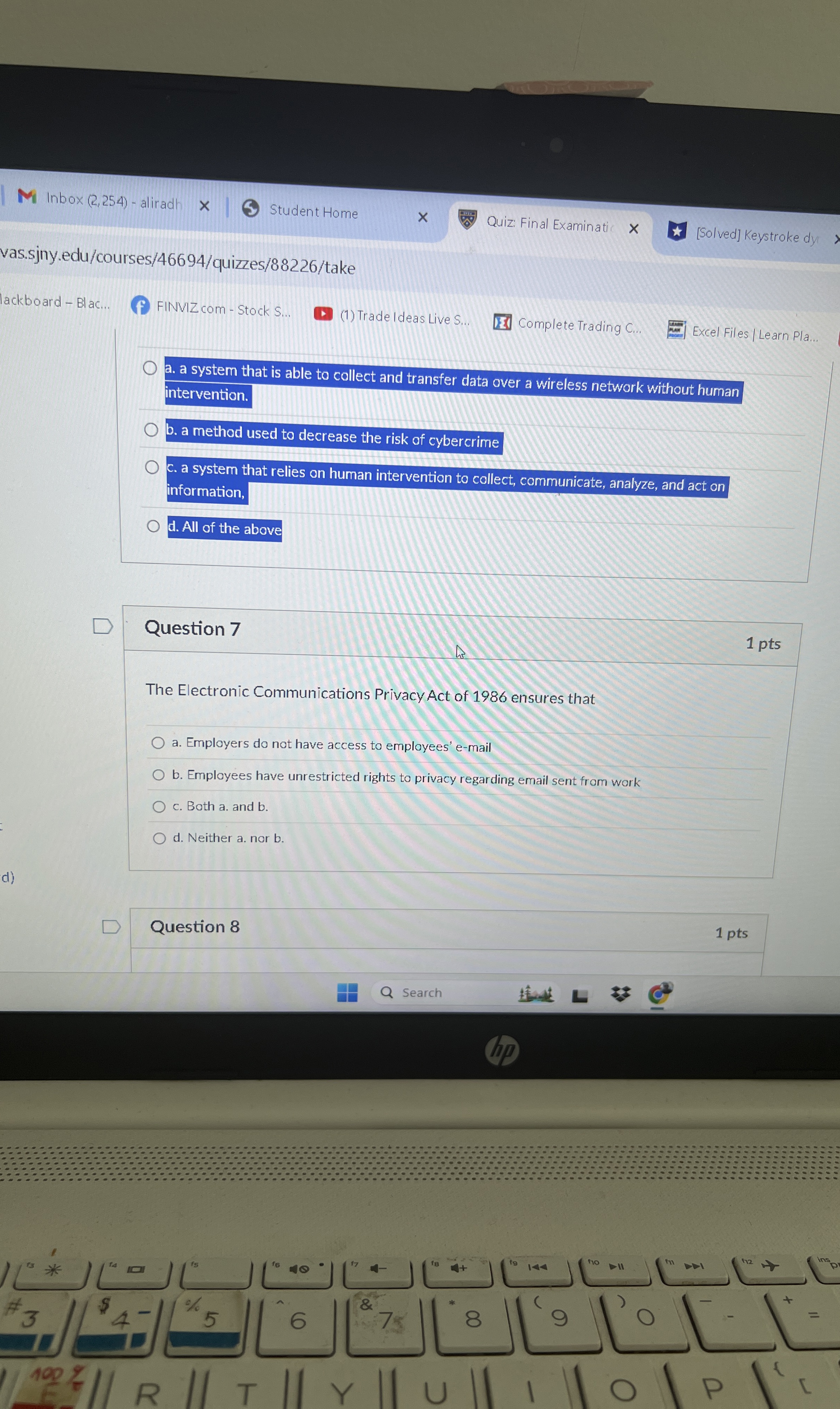 a . a system that is able to collect and transfer