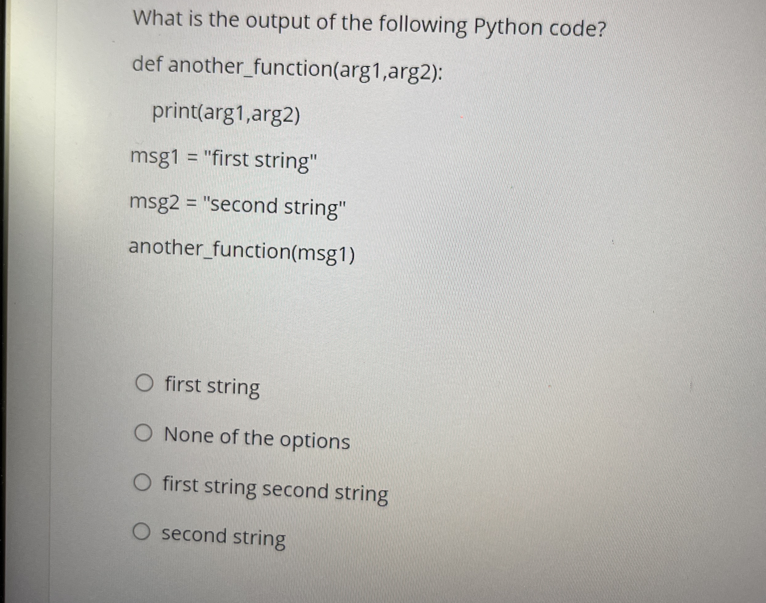 What is the output of the following Python code?