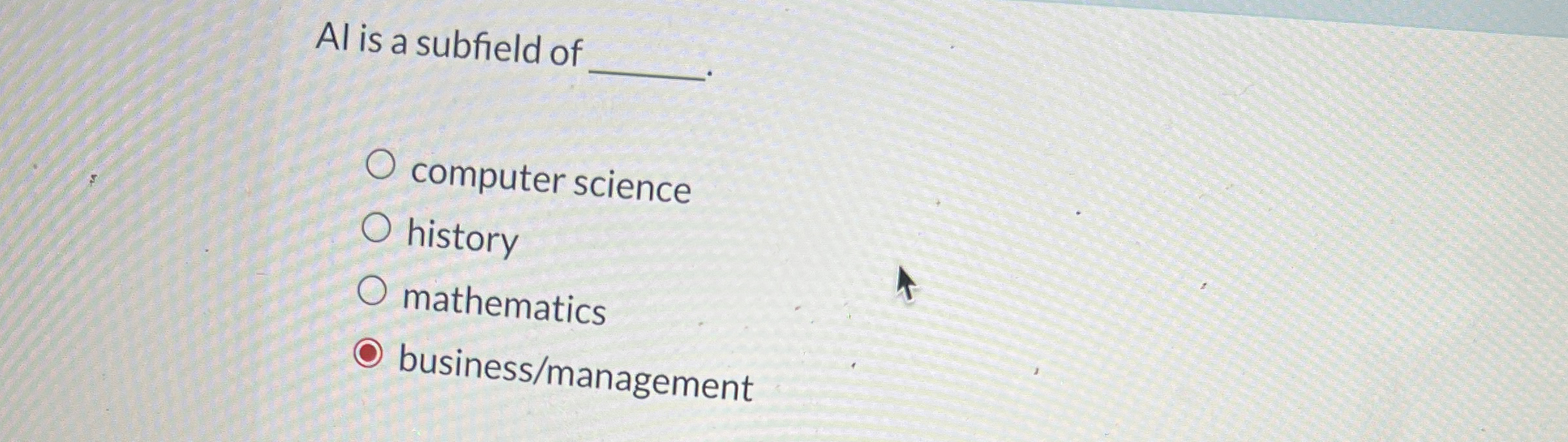 Al is a subfield of computer science history