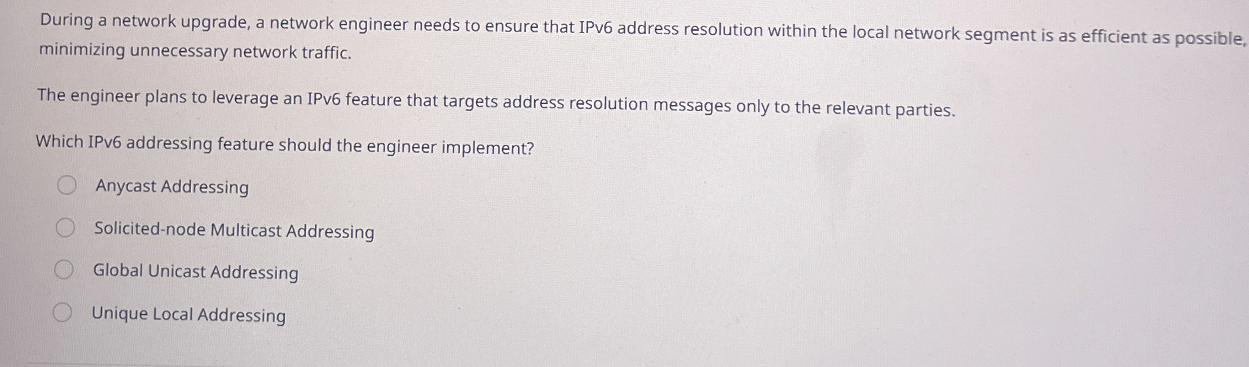 During a network upgrade, a network engineer