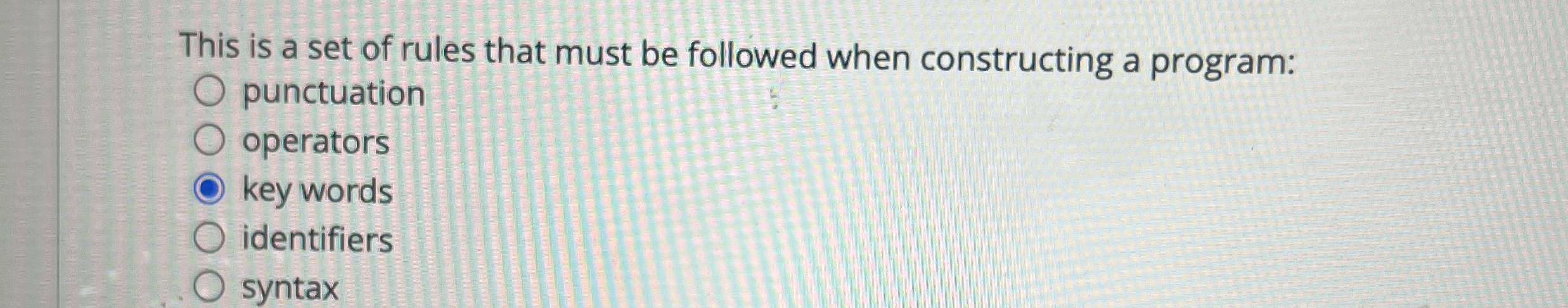 This is a set of rules that must be followed when