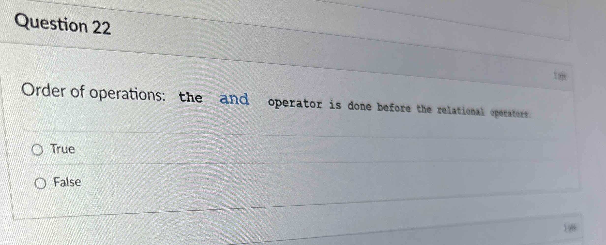 Question 2 2 Order of operations: the and