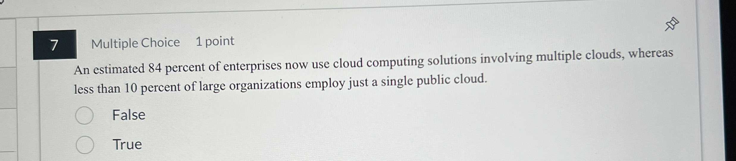 7 Multiple Choice 1 point An estimated 8 4