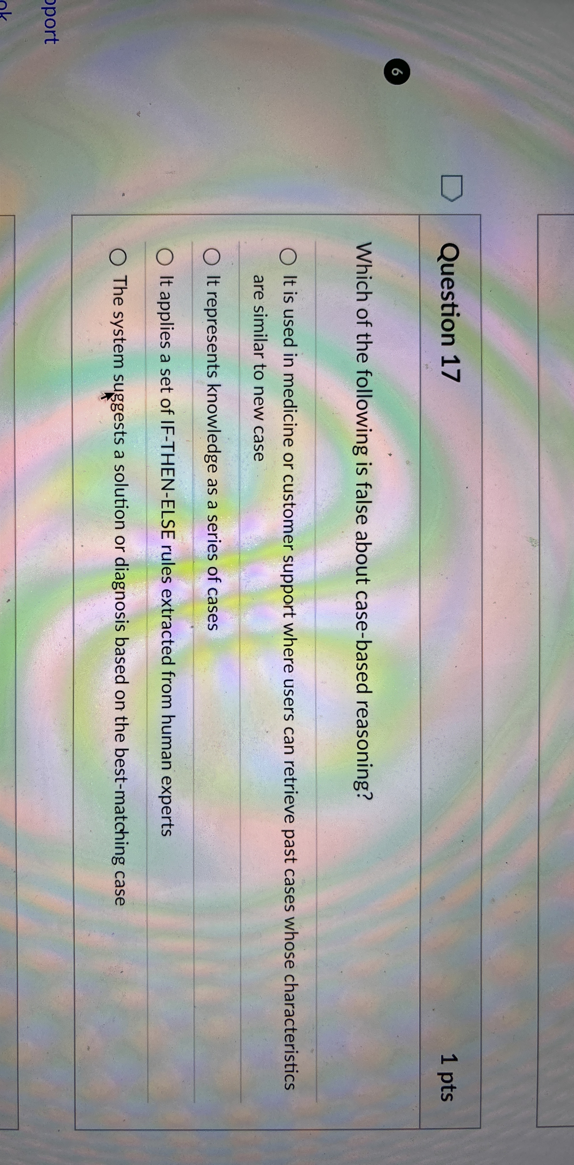 Question 1 7 Which of the following is false