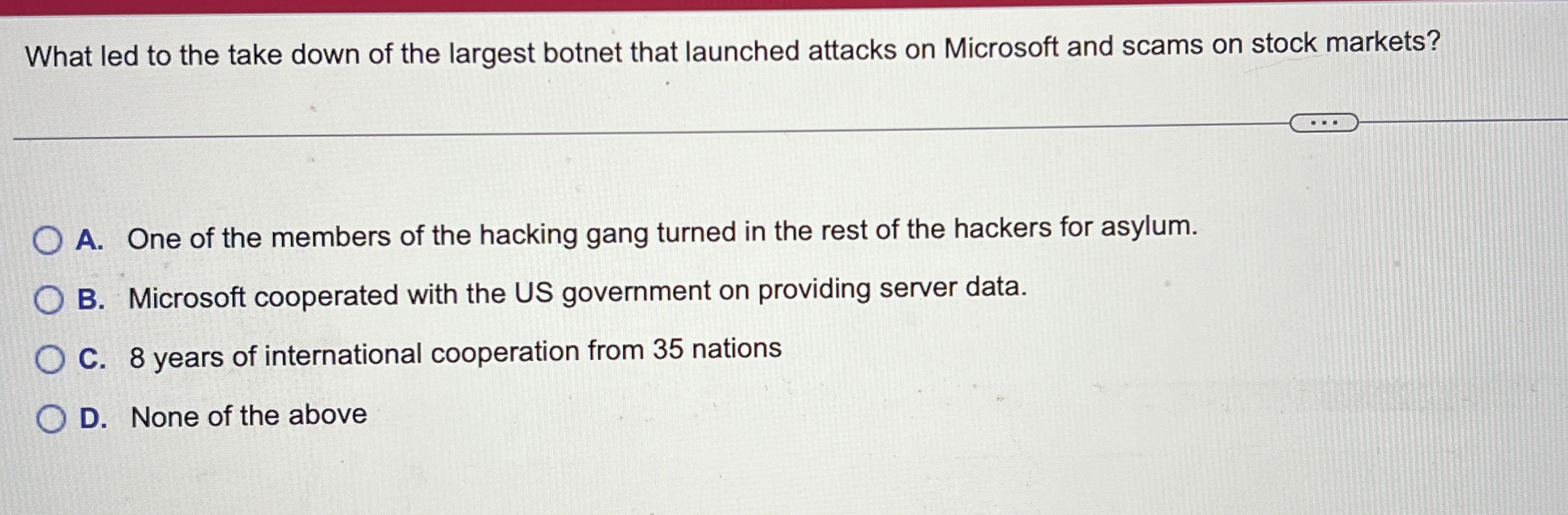 What led to the take down of the largest botnet