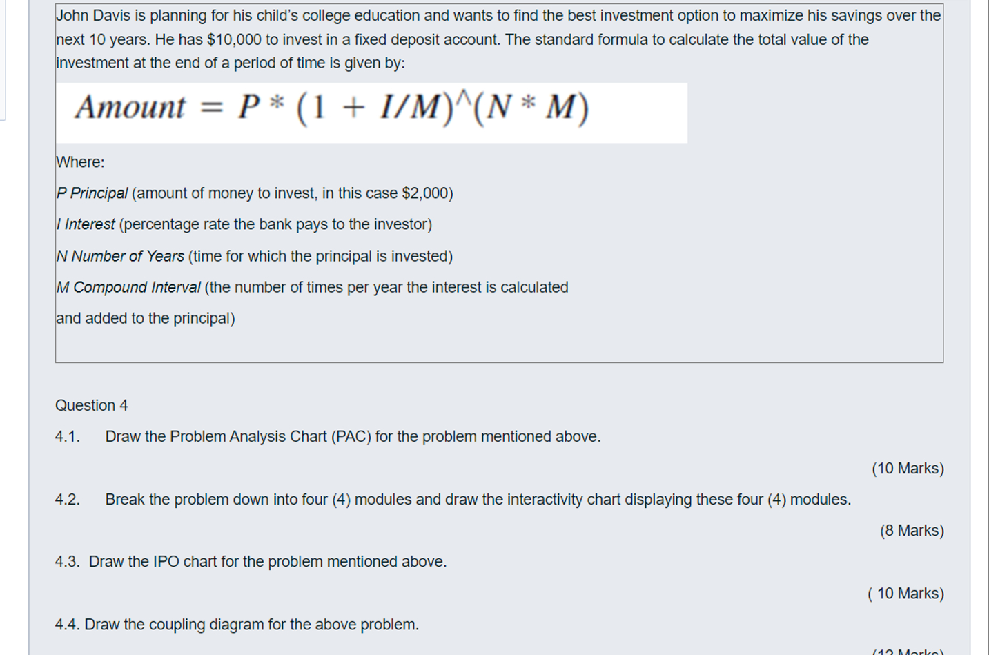 John Davis is planning for his child's college