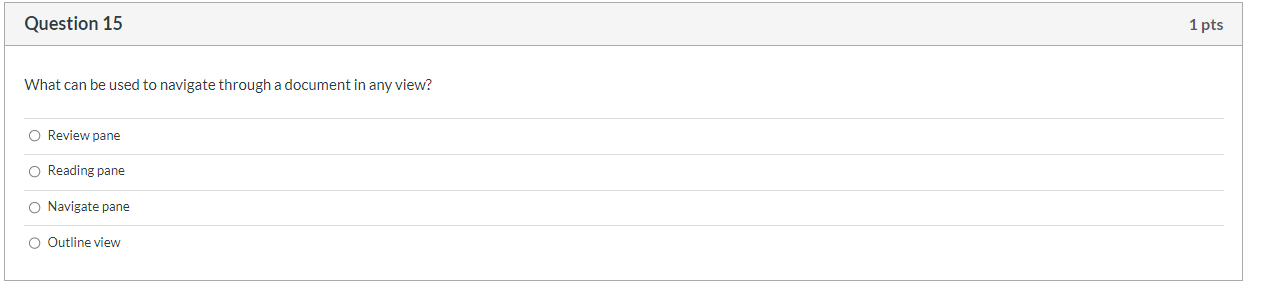 Question 1 5 What can be used to navigate through