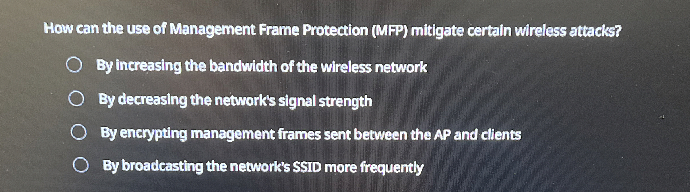 How can the use of Management Frame Protection (