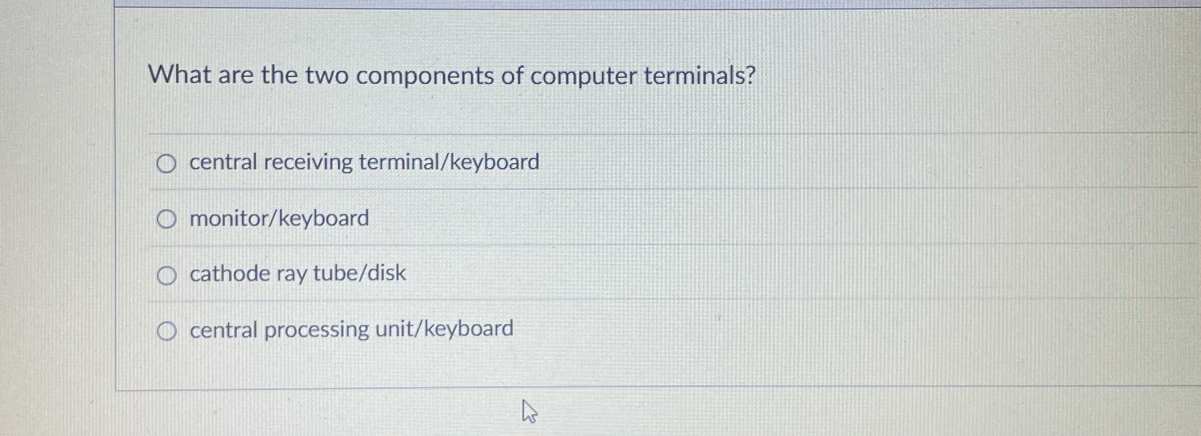 What are the two components of computer