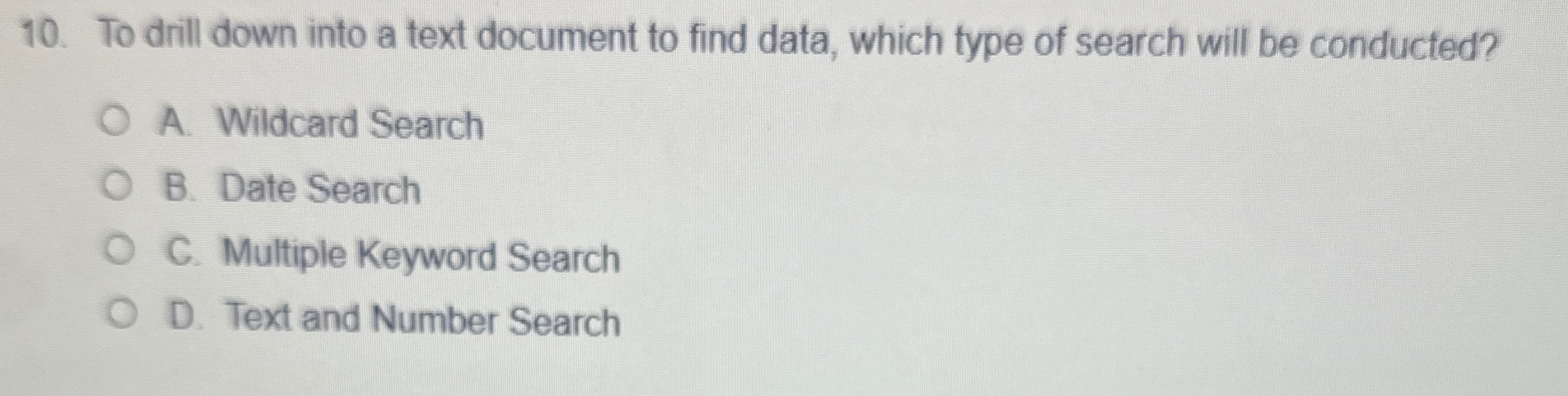 To drill down into a text document to find data,
