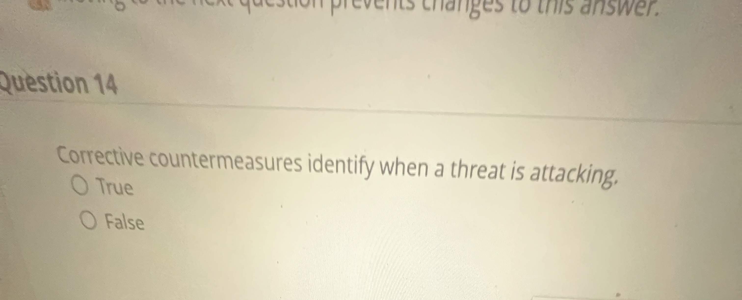 Question 1 4 Corrective countermeasures identify