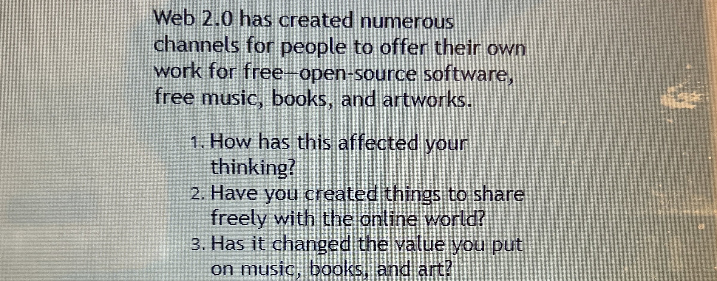 Web 2 . 0 has created numerous channels for