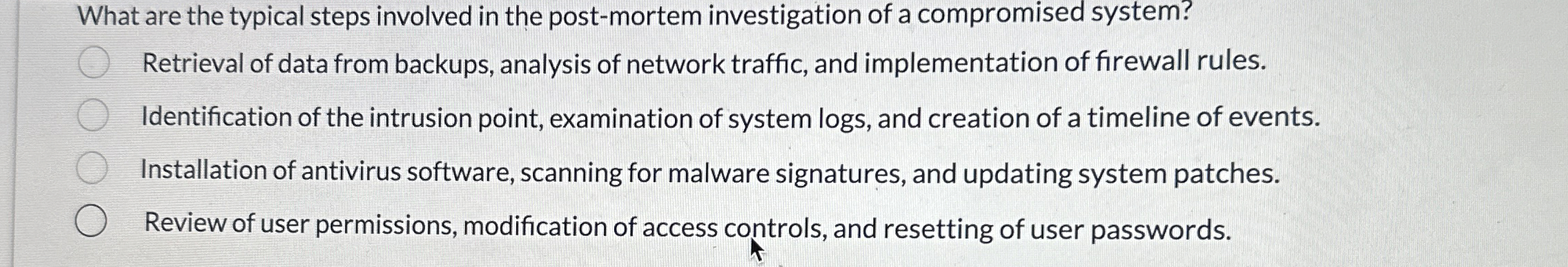 What are the typical steps involved in the post -