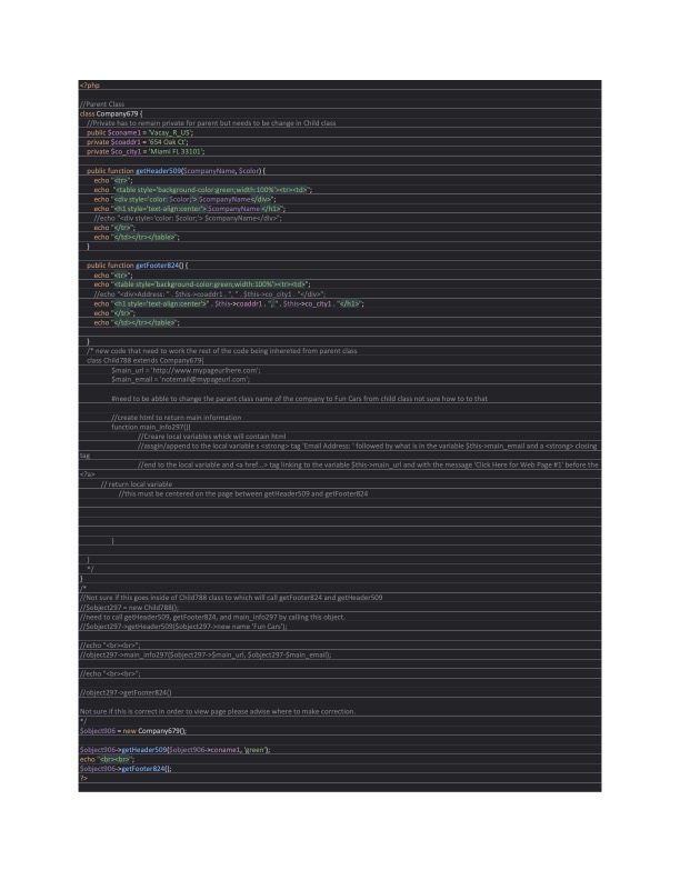 Please help with the following code in php sorry