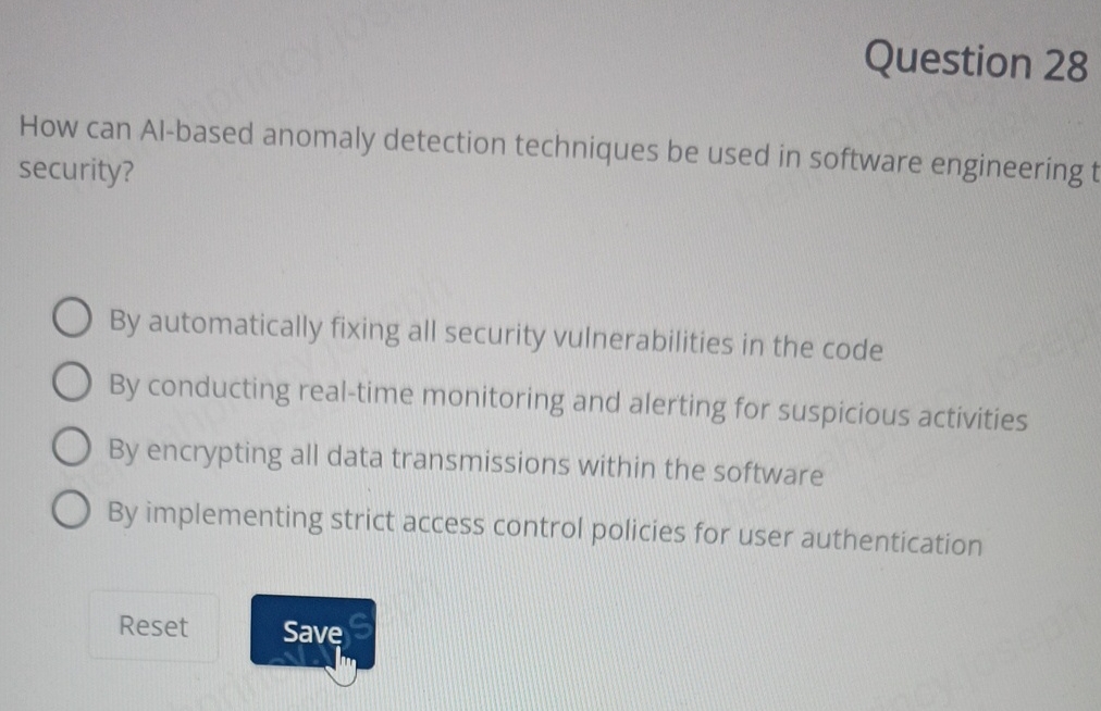Question 2 8 How can Al - based anomaly detection