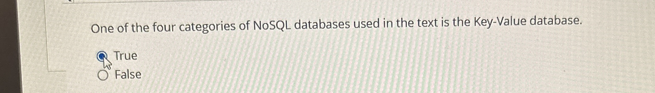 One of the four categories of NoSQL databases