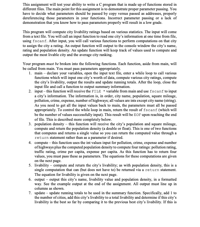 This assignment will test your ability to write a