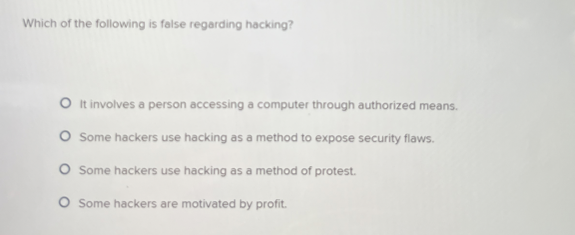 Which of the following is false regarding