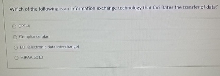 Which of the following is an information exchange