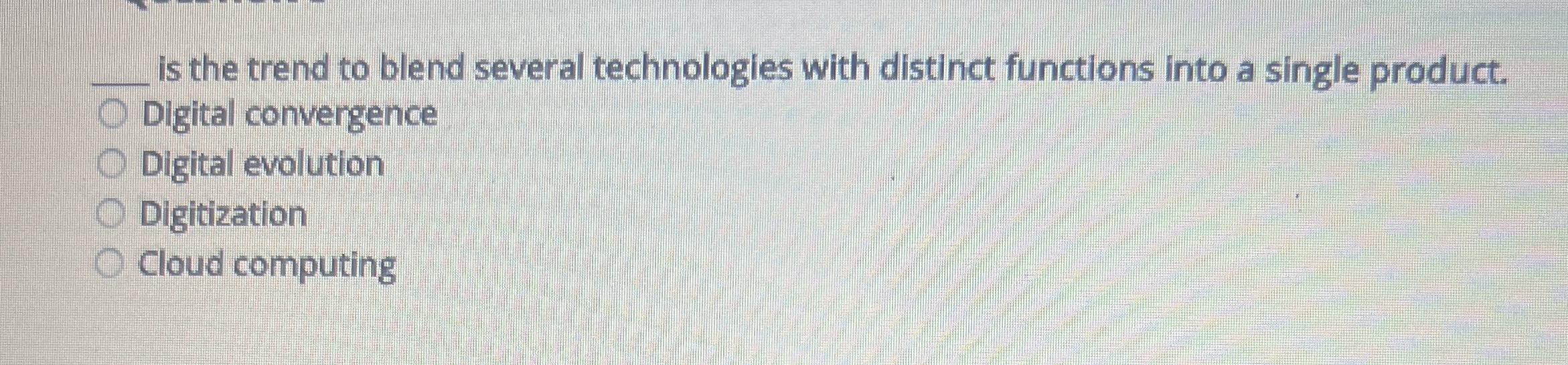 is the trend to blend several technologies with