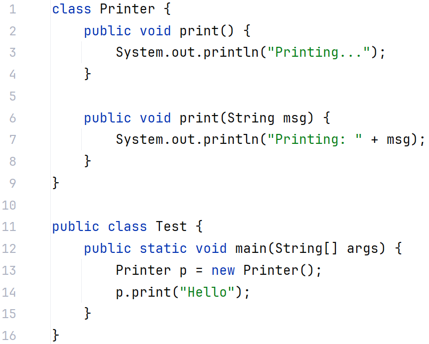 What will code output? class Printer { public