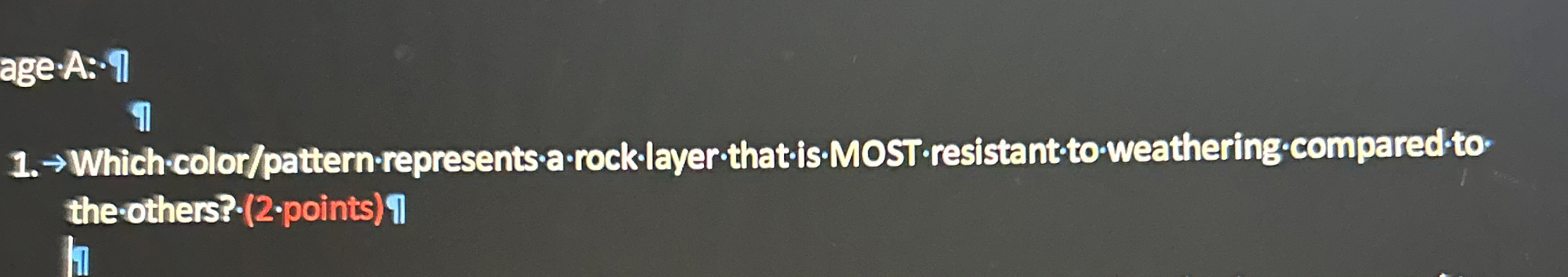 age * A: Which color / pattern - represents - a -