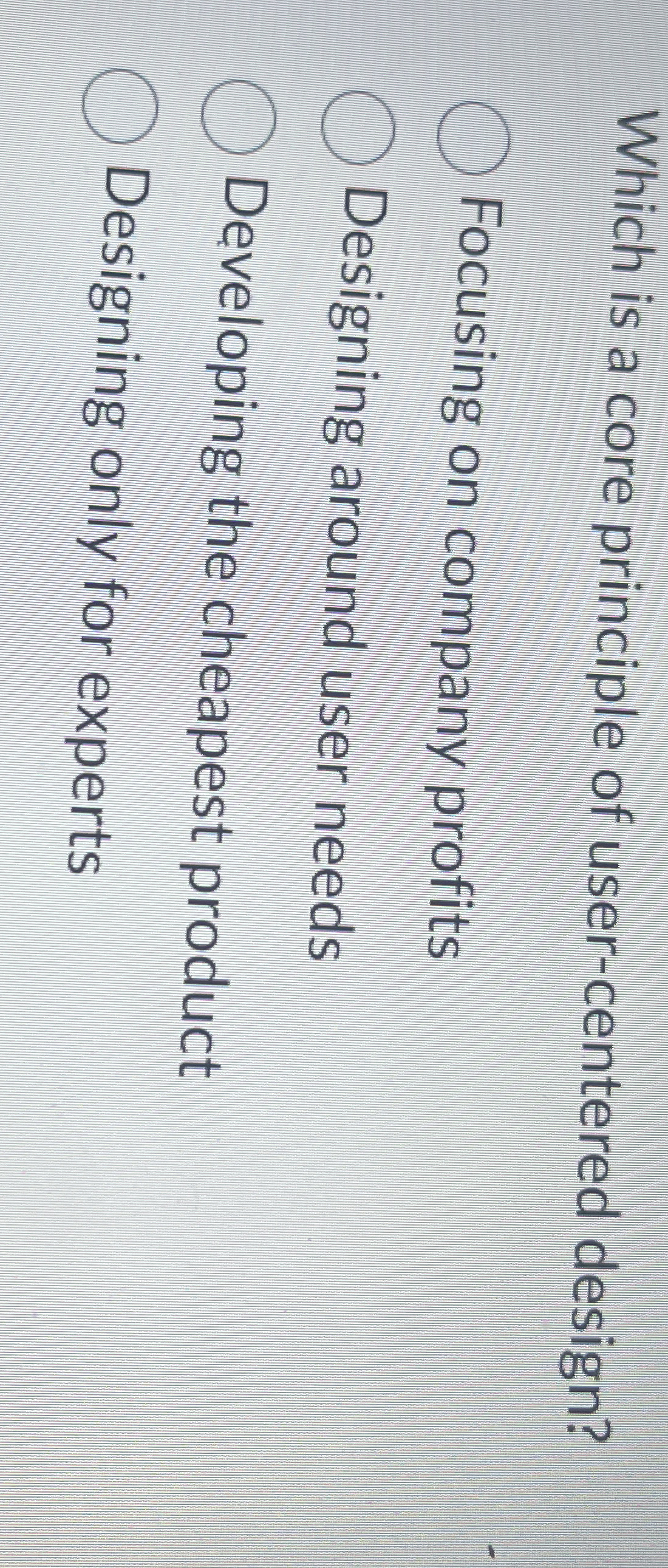 Which is a core principle of user - centered