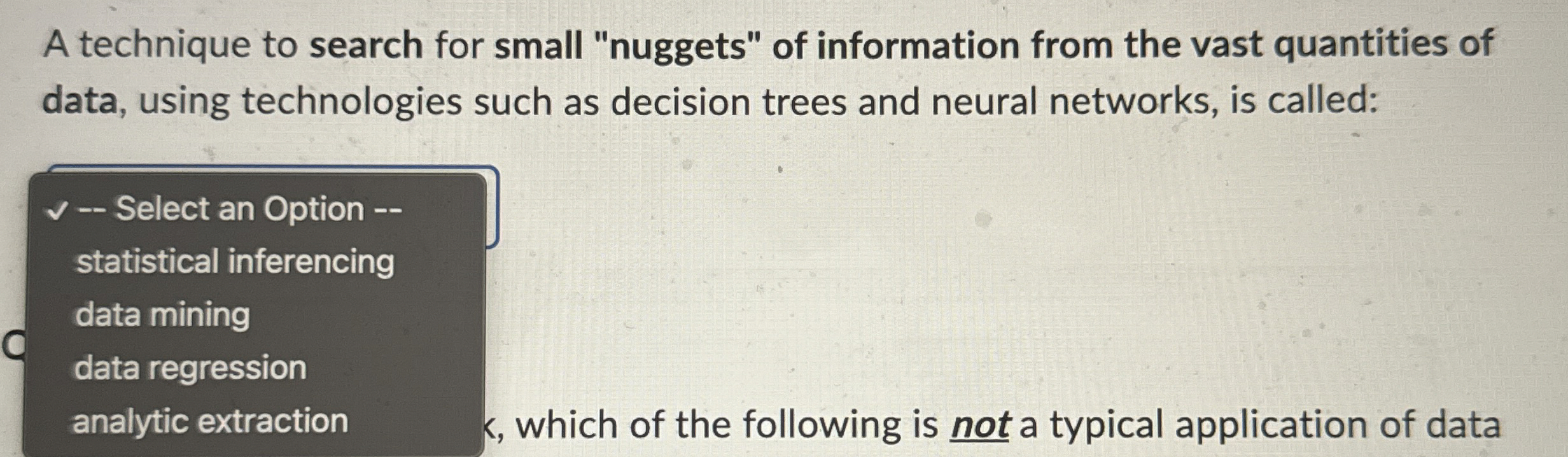 A technique to search for small "nuggets" of
