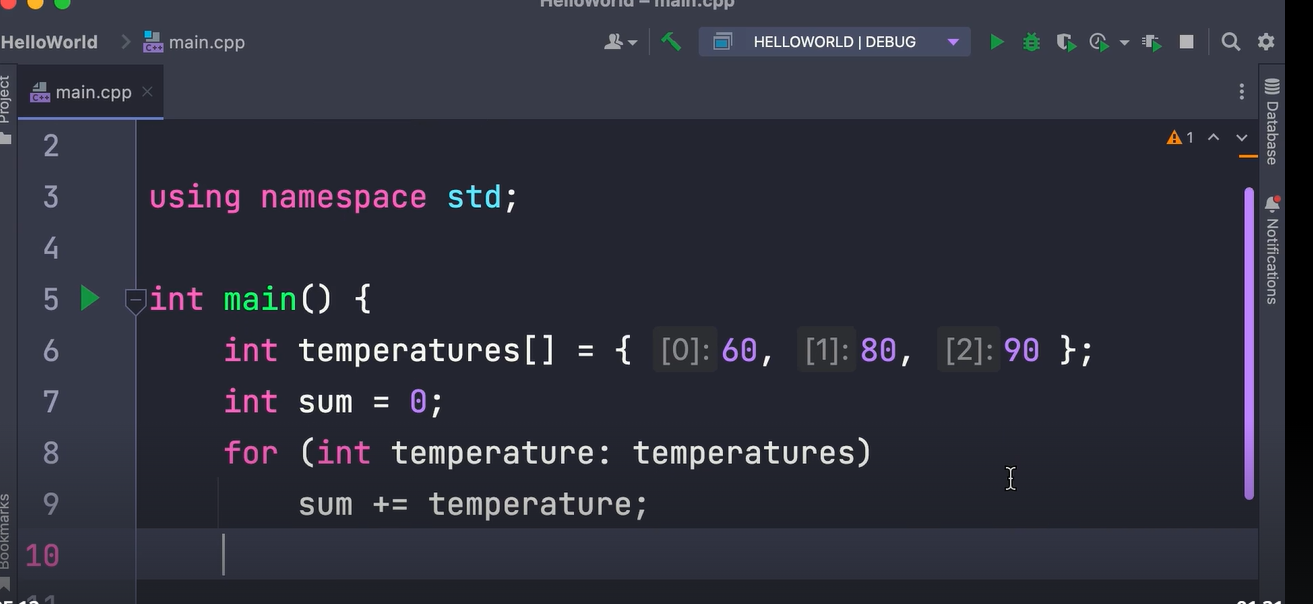 how are the int tempratures showing like " [ 0 :
