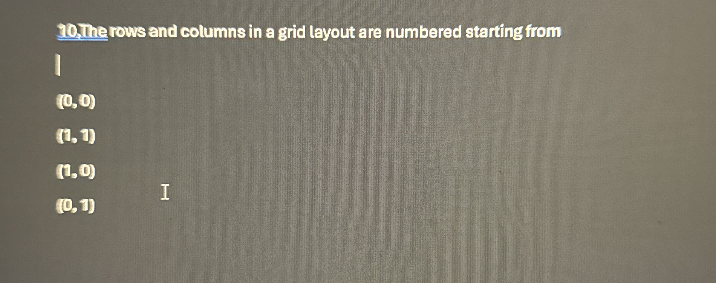 therews and columns in a grid layout are numbered