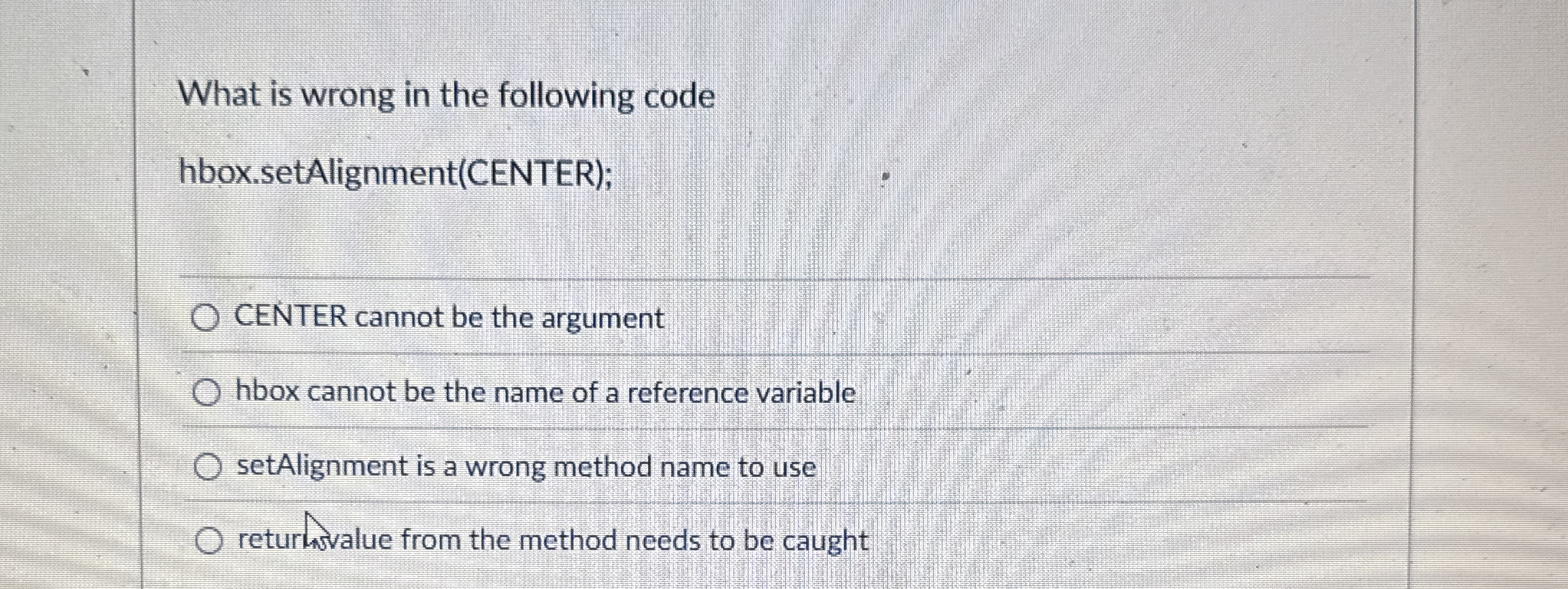 What is wrong in the following code