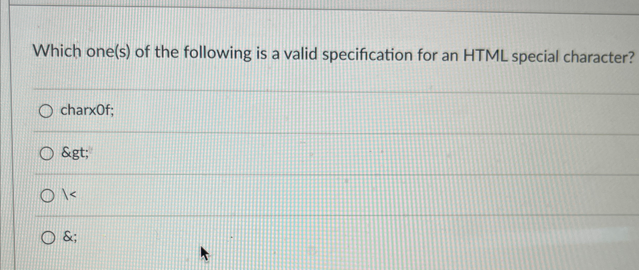 Which one ( s ) of the following is a valid