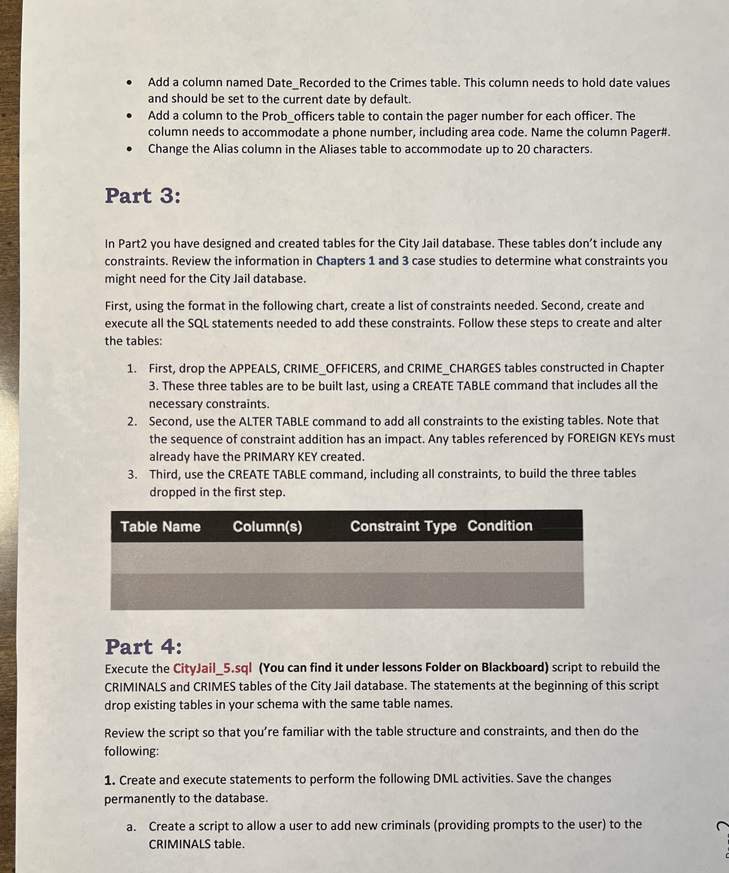 Add a column named Date _ Recorded to the Crimes