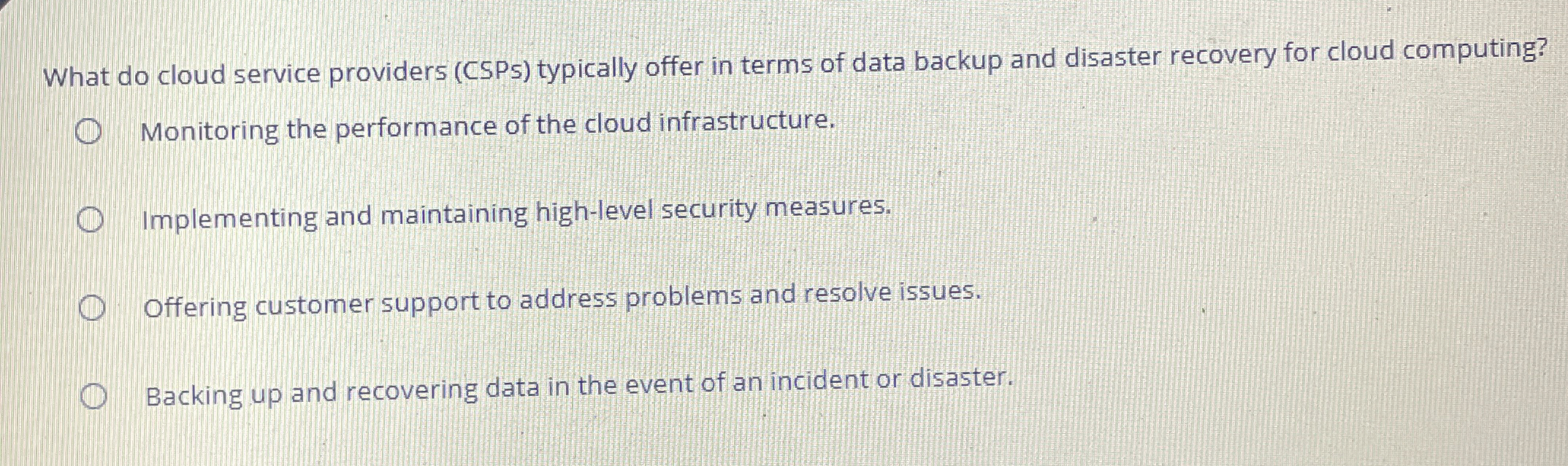 What do cloud service providers ( CSPs )