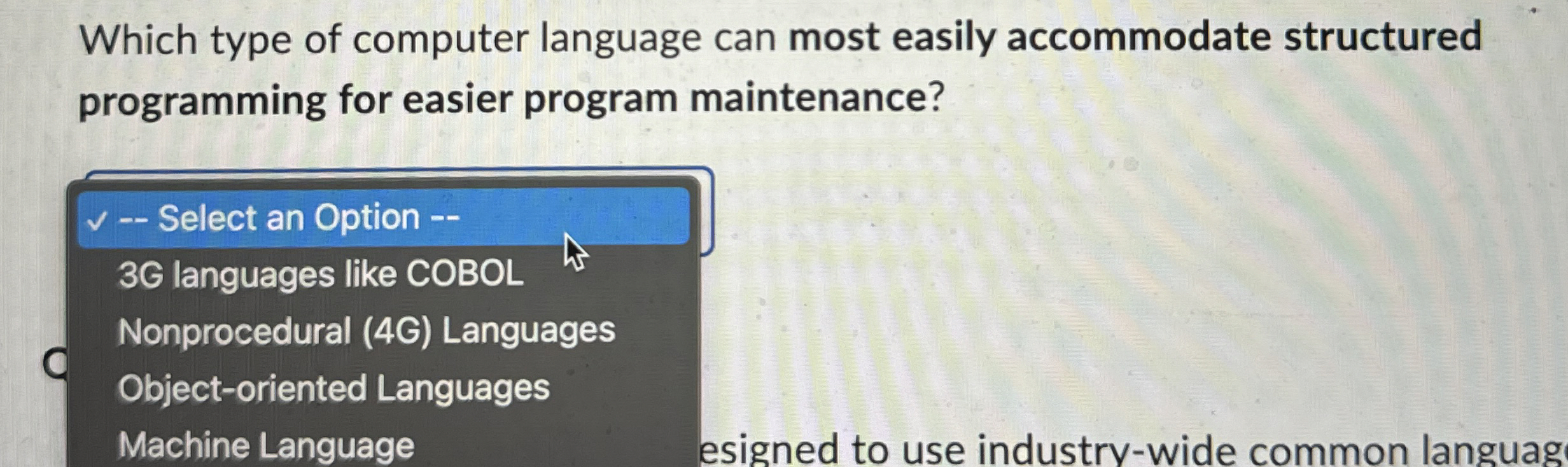 Which type of computer language can most easily